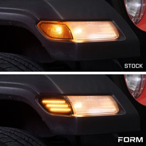 Jeep Wrangler JL Sidemarkers - FORM Lighting - LED, Pair - Clear - 2018